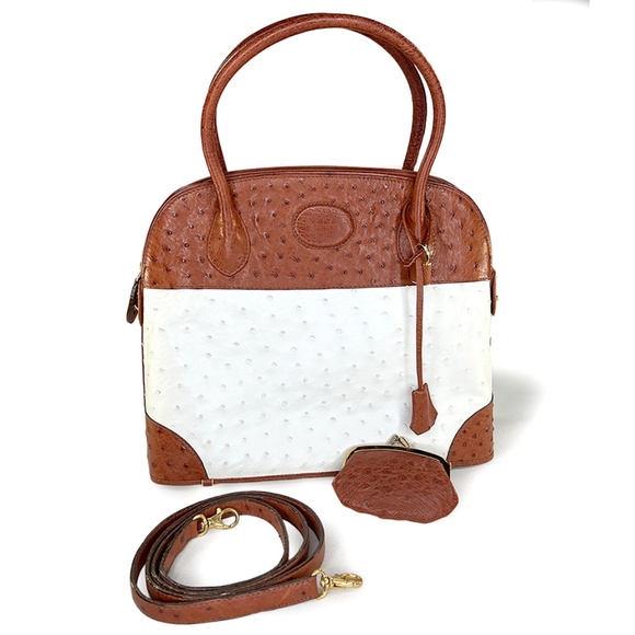Vintage Women's Classic Bugatti Purse Bag in Ostrich Leather made in S Africa - Picture 2 of 10